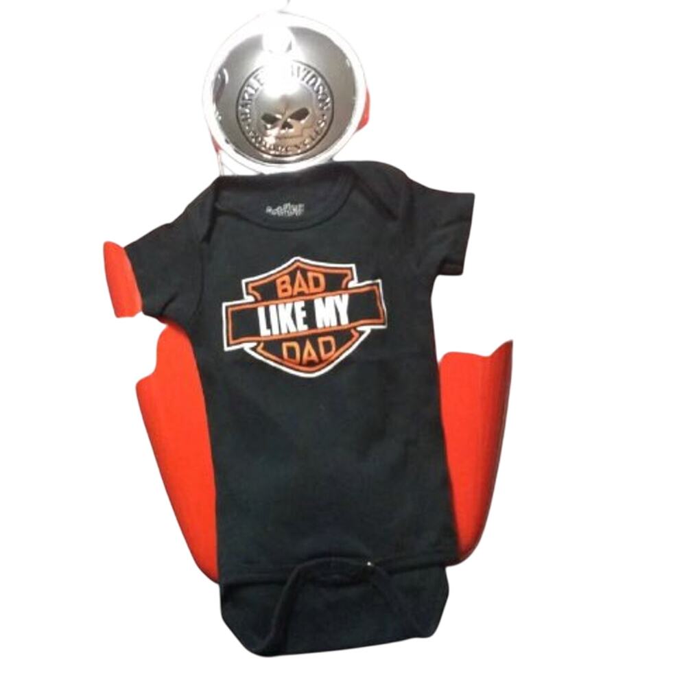 Sara Kety Infant 12/18M Bad Like My Dad Biker One Piece Snap Closure Bodysuit